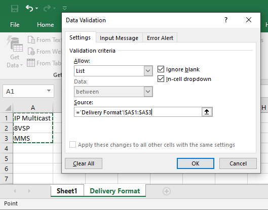 Adding combo box on the cell in EXCEL by Data Validation - Knowledge ...